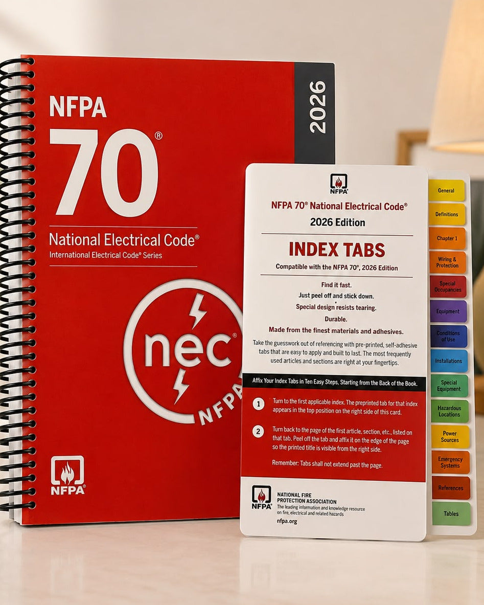 NFPA 70, National Electrical Code (NEC) 2026 w/ TABS SPIRAL BOUND NEW 978-1455932214