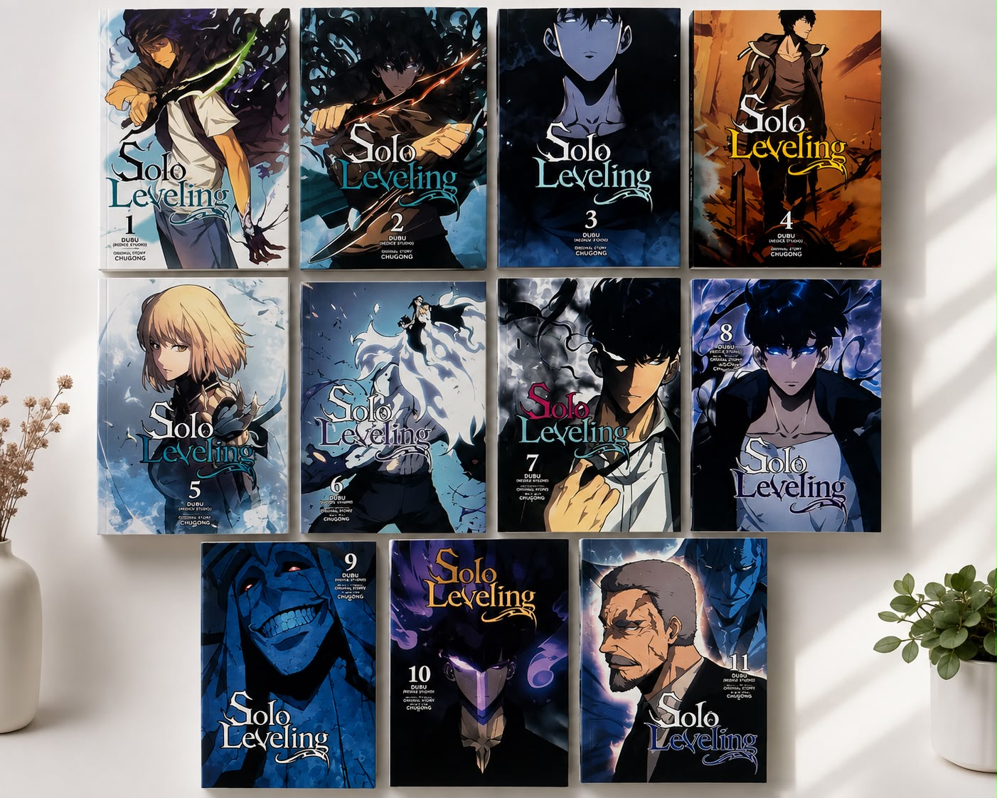 Solo Leveling Manga Series, Vol 1-11, Collection Books Full/Loose B/W Set by Chugong