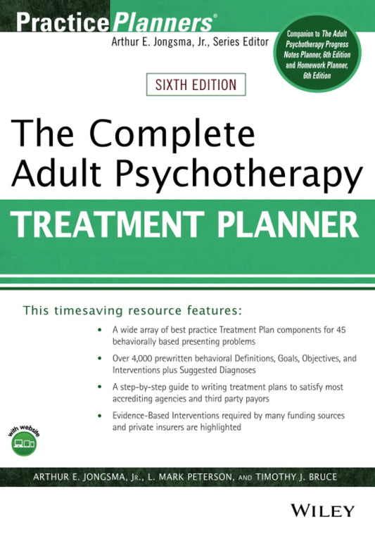 The Complete Adult Psychotherapy Treatment Planner (Practice Planners)