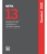 NFPA 13, Standard for the Installation of Sprinkler Systems, 2025 Edition