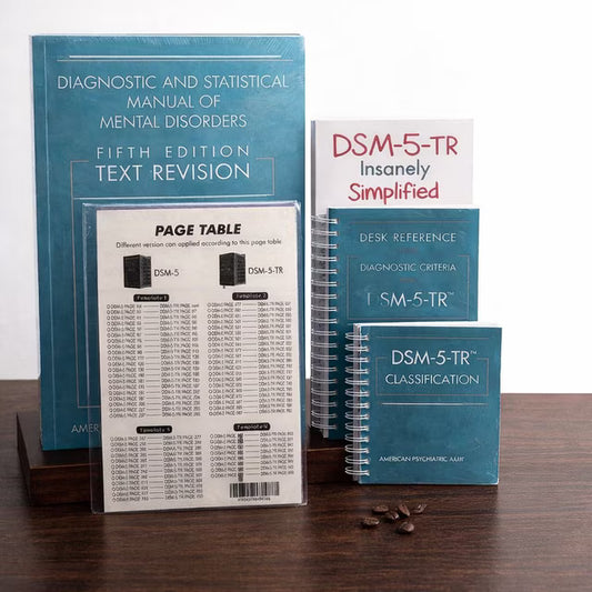 DSM-5-TR Desk Reference Set | Diagnostic and Statistical Manual of Mental Disorders Text Revision (DSM-5-TR) + Index Tabs + DSM Simplified & Classification Guide | Spiral Bound for Easy Reference